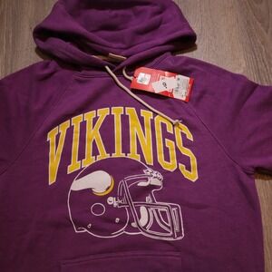Homage Minnesota Vikings Purple Football Helmet Hoodie Sweatshirt Mens Medium